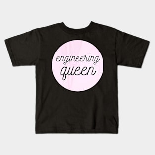 engineering queen pink Kids T-Shirt